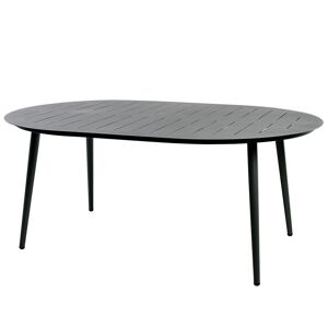 Essenciel Green Table ovale Inari Carbone Aluminium - 6 Personnes Gris 180x75x120cm