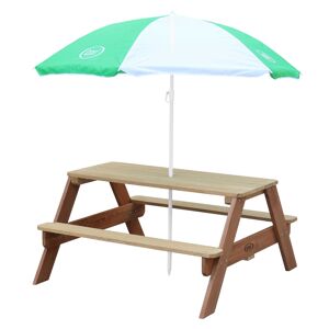 Axi Table de pique-nique avec parasol vert blanc Orange 95x49x98cm
