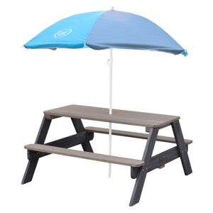 Axi Table de pique-nique gris anthracite gris avec parasol Gris 95x49x98cm