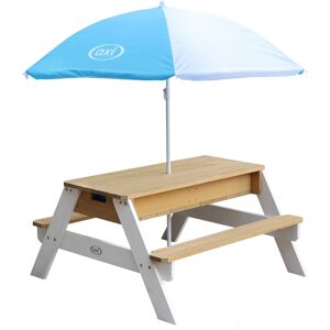 Axi Table sable et eau brun blanc avec parasol - Publicité