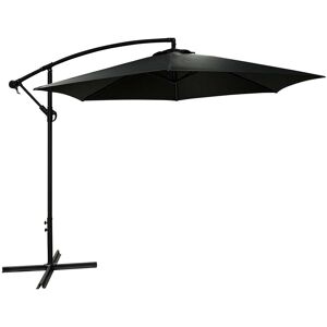 Parasol déporté rond eko 3 m gris anthracite Gris 300x220x300cm