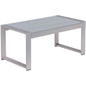 Beliani Table de jardin en aluminium gris clair 90 x 50 cm