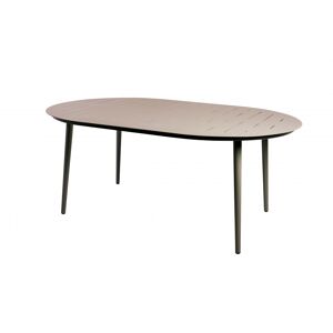 Essenciel Green Table ovale Inari Muscade Aluminium - 6 Personnes Marron 180x75x120cm