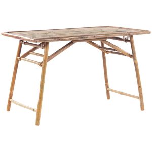 Beliani Table pliable 4 personnes en bambou bois clair - Publicité