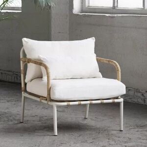 Fauteuil lounge Capizzi structure blanche & coussin blanc - Serax - Publicité