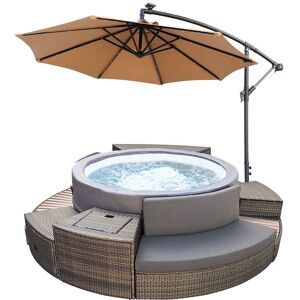 NETSPA Spa portable NetSpa Vita Premium 6 Places avec 5 meubles et Parasol