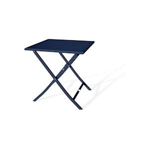 CITY Garden Table de jardin carrée pliante en aluminium bleu marine - MARIUS