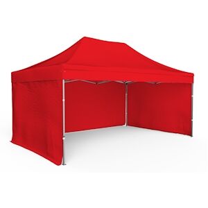 Assalit-Jean Tente pliante Barnum Aluminium 300x450cm - Rouge + 3 murs offerts - Publicité