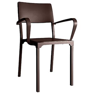 INOLOISIRS Fauteuil de terrasse Koursi aluminium et polypropylène brun chocolat - Lot de 24 unités - Publicité