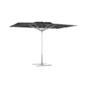Assalit-Jean Parasol de terrasse Prémium Noir 300 x 200 Armature Gris