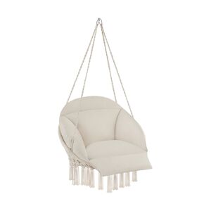 tectake Fauteuil suspendu Samira - beige -404879