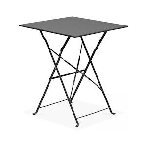 Oviala Business Table de jardin pliante bistrot en acier gris - Oviala