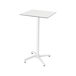 Oviala Business Table haute de terrasse 60 x 60 cm inclinable stratifié terrazzo