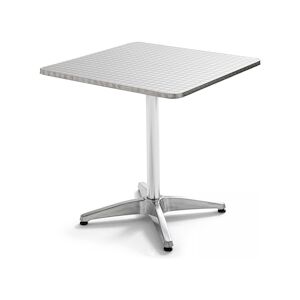 Oviala Business Table carrée en aluminium gris - Oviala