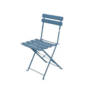 Metro Professional Chaise de terrasse pliante Trigo / Nomade, métal / acier, 42 x 48 x 81 cm, bleue