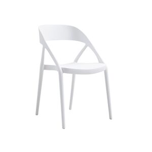 Metro Professional Fauteuil de terrasse MISTRAL, polypropylène / fibre de verre, 54 x 54 x 79 cm, empilable, blanche