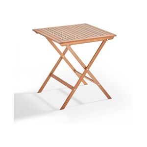 Oviala Business Table bistrot pliante carrée en bois d'eucalyptus - Oviala