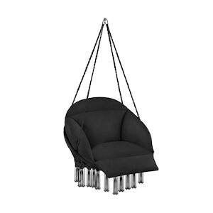 tectake Fauteuil suspendu Samira - noir -404877