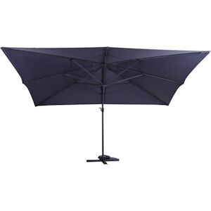 Parasol déporté 4x3m- Inclinable,et rotatif a 360°- Structure Aluminium et Toile déperlante en Polyester 250gm2- Gris Anthra AUCUNE - Publicité