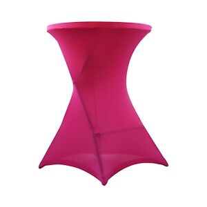 Oviala Business Nappe housse de mange debout rose - Table de bar haute - Oviala