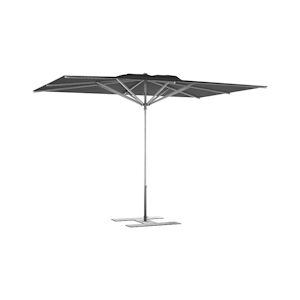 Assalit-Jean Parasol de terrasse Prémium Gris anthracite 240 x 240 Armature Gris