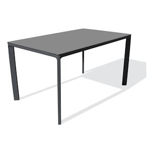 EZPELETA Table de jardin 6 pl en aluminium laqué et peinture Epoxy anthracite - MEET - Publicité