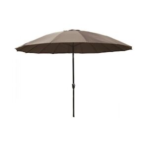 Parasol droit Shanghai inclinable - Diametre 3m - Mat aluminium et toile polyester 180g - Taupe AUCUNE