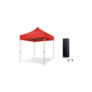 Xptent Tente Pliante 2X2 Structure Aluminium 45mm Toit 380g/m² Rouge qualité Pro