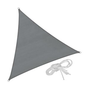 tectake Voile d'ombrage triangulaire, gris - 300 x 300 x 300 cm -403889