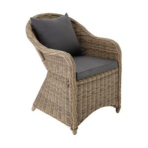 Tectake Fauteuil de jardin luxe - marron naturel