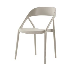 Metro Professional Fauteuil de terrasse MISTRAL, polypropylène / fibre de verre, 54 x 54 x 79 cm, empilable, beige - Publicité