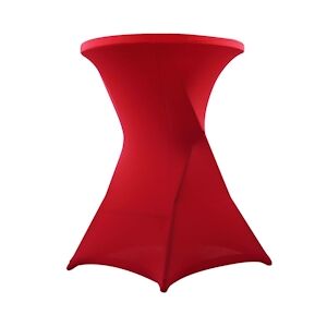 Oviala Business Housse élastique rouge mange-debout Diam.80cm - Oviala