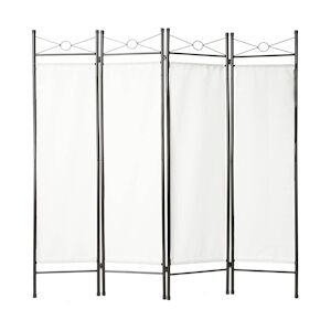 Tectake Paravent 180x160x2,5cm - blanc