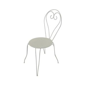 Lot De 4 Chaises De Jardin Romantique Empilable En Fer Forge - Blanc - Publicité