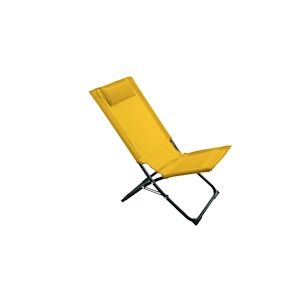 Lot de 2 Chaise Relax Acier Jaune Solaire Essenciel Green