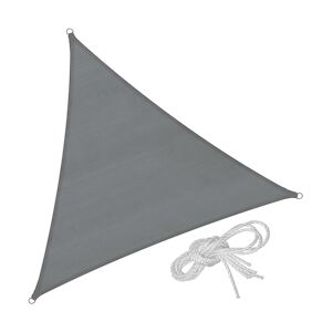 tectake Voile d'ombrage triangulaire, gris - 400 x 400 x 400 cm -403890