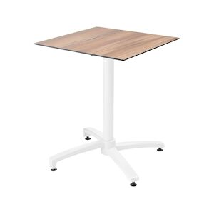 Oviala Business Table de terrasse 60 x 60 cm inclinable stratifié chêne foncé