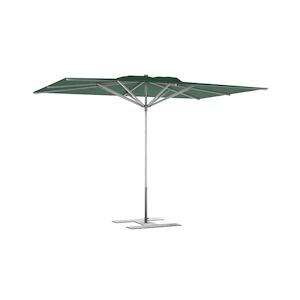 Assalit-Jean Parasol de terrasse Prémium Vert 240 x 240 Armature Gris