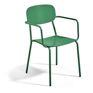 Oviala Business Fauteuil de jardin en aluminium vert olive - Oviala - Publicité