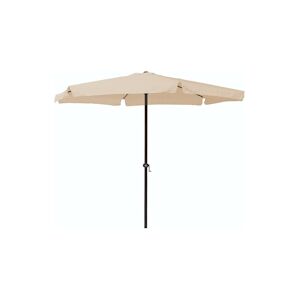 Garden Friend Parasol Garden Friend Couverture ronde en polyester, armature en acier avec manivelle 3 m x 2,4 h m Ecru