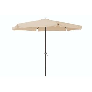 Parasol Garden Friend Couverture ronde en polyester, armature en acier avec manivelle 3 m x 2,4 h m Ecru