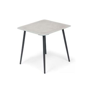 Oviala Business Petite table basse de jardin en acier gris