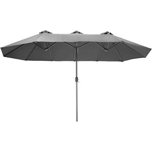 tectake Parasol SILIA en aluminium 460 x 270 cm - gris -404256 - Publicité