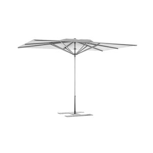 Assalit-Jean Parasol de terrasse Prémium Blanc 240 x 240 Armature Gris