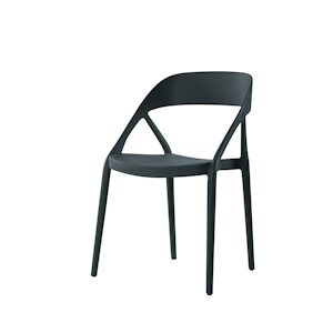 Metro Professional Fauteuil de terrasse MISTRAL, polypropylène / fibre de verre, 54 x 54 x 79 cm, empilable, bleu pétrole