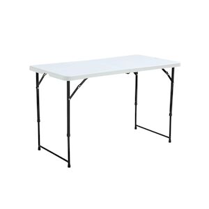 Oviala Business Table Pliante Blanche 122 x 61 x 74 cm - Oviala