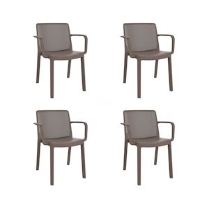 Resol GARBAR FRESH Fauteuil Intérieur, Extérieur Set 4 Chocolat