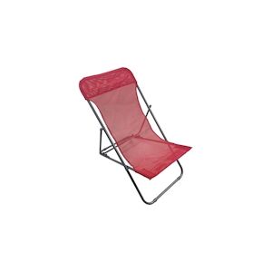 Garden Friend Chaise longue de plage structure en acier housse en textilène dimensions h70x72x45 cm Rouge