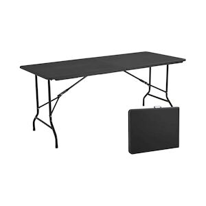 Oviala Business Table pliante noire 180cm 8 places PEHD - Oviala