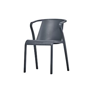 EZPELETA Fauteuil de jardin empilable en polypropylène renforcé anthracite - FADO